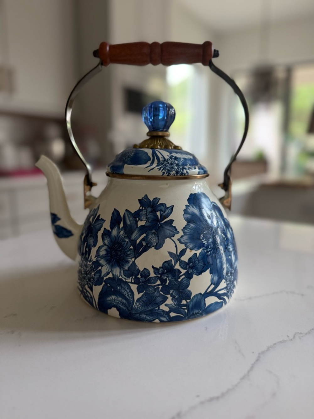 MacKenzie-Childs English Garden 2 qt tea kettle